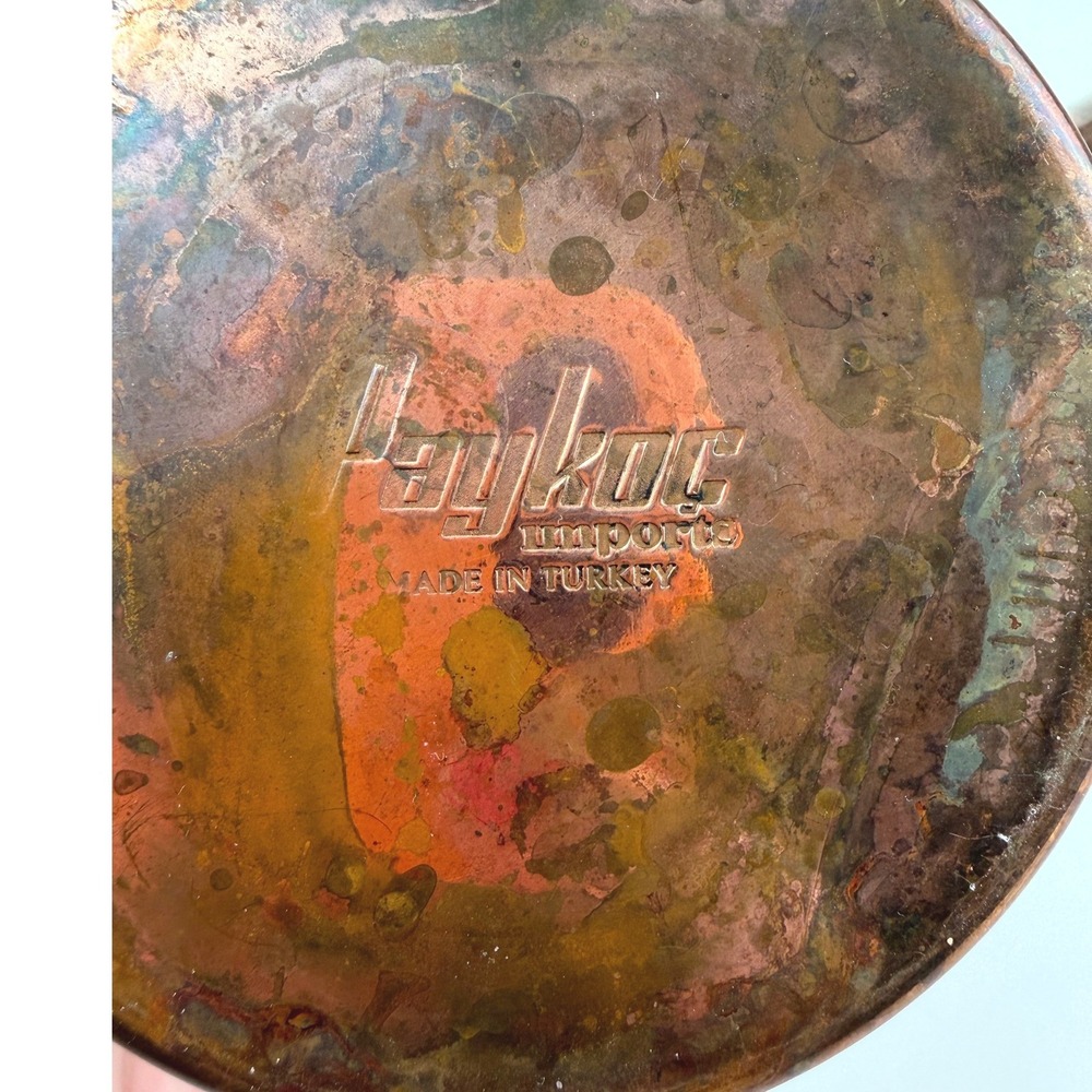 Paykoc Solid Copper Moscow Mule Mug Made in Turkey Vintage Patina - Picture 3 of 4